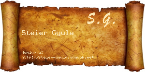 Steier Gyula névjegykártya